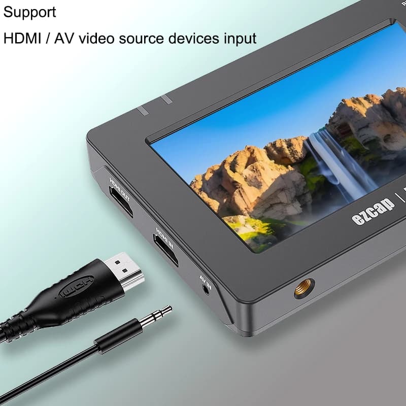 1080p RCA HDMI AV Scheda di acquisizione video Gioco Grabber con lettore schermo per PS4 Lettore DVD VHS Videocamera Registra su scheda SD