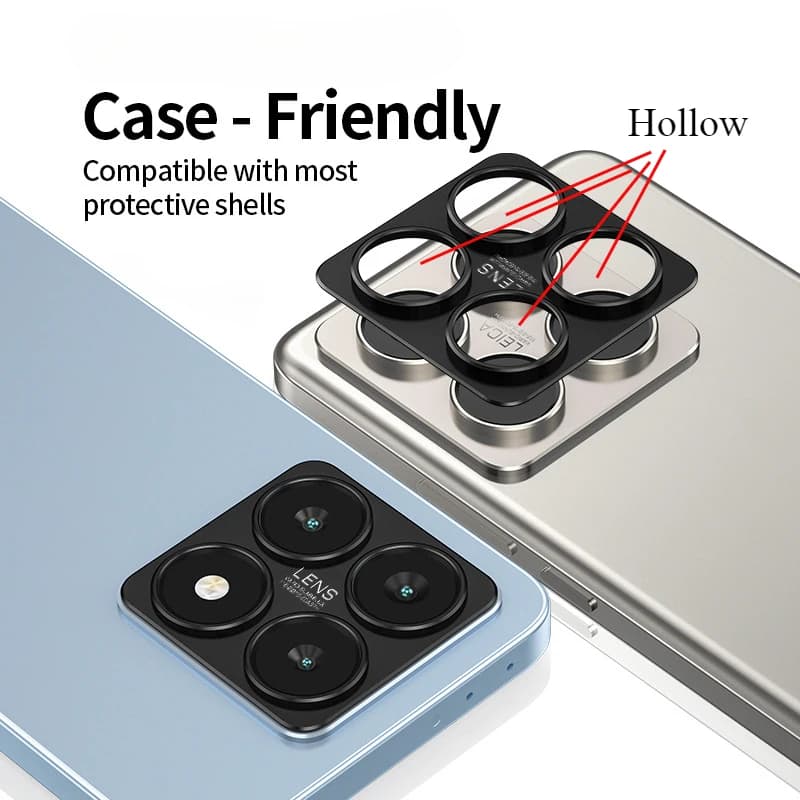 1 pz Protezione Lente Fotocamera Posteriore in Metallo Alluminio per Xiaomi 14T Pro Mi14T Mi14TPro, Anello Protettivo per Lente