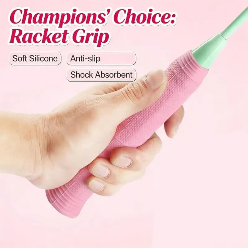 U2JB Reusables Silicones Tennis Racket Grip Sleeve Shock-Absorbing Antislip Grip for Tennis Pickleballs Badminton Player