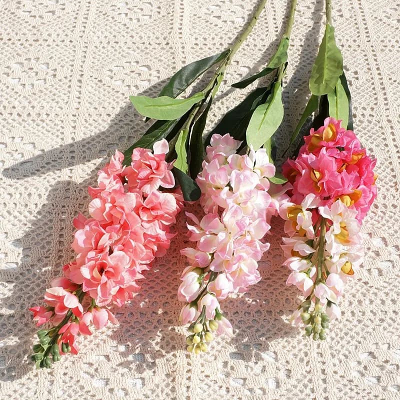 Fiore artificiale viola da 31,5 pollici per la decorazione domestica, fotografia di matrimonio, composizione floreale