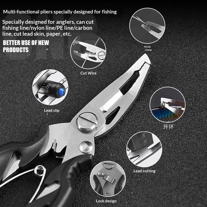 Multifunctional Portable Fishing Tool Set Mini Lure Pliers Fish Controller PP Stainless Steel Material Outdoor Angling Accessory