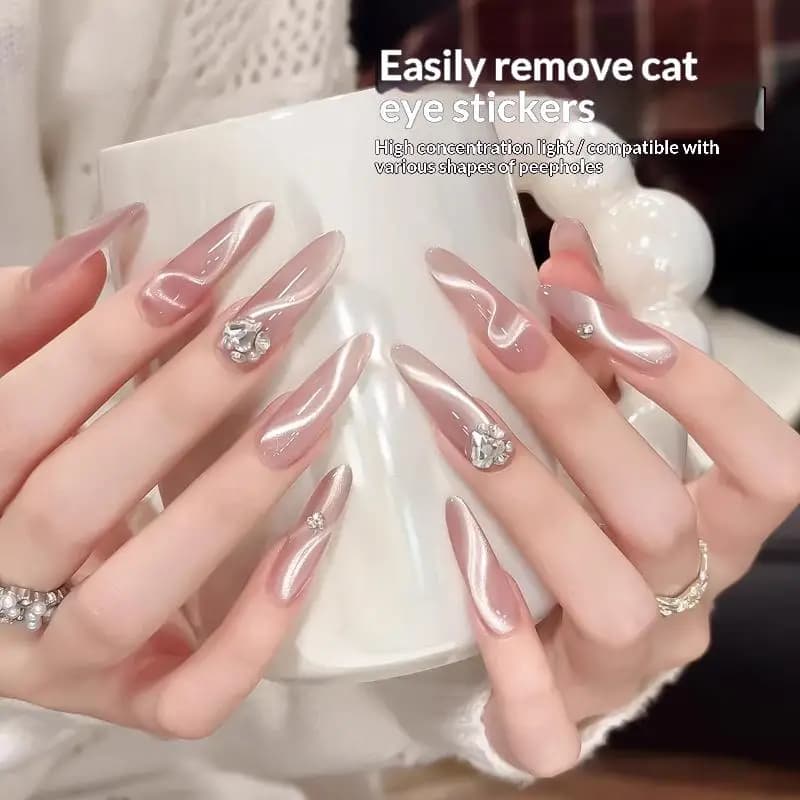 1Pcs Round Nail Art Magnet Enhanced Magnetism Professional Manicure Tool for Shimmery Ribbon Cat Eye Gel Nails