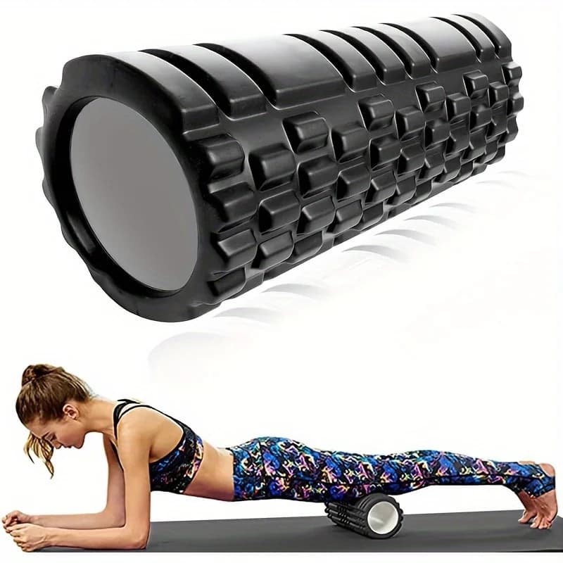 1PC Foam Roller Yoga Column Fitness Yoga EVA Foam Roller Yoga Stick Deep Tissue Massage Roller, Suitable for Back and Leg Muscle