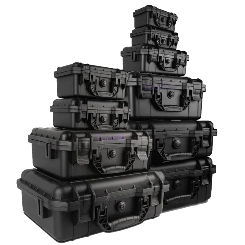 1 Piece Portable Plastic Protective Safety Tool Box, Waterproof Antiqued Precision Instrument Case, Shockproof Tool Box