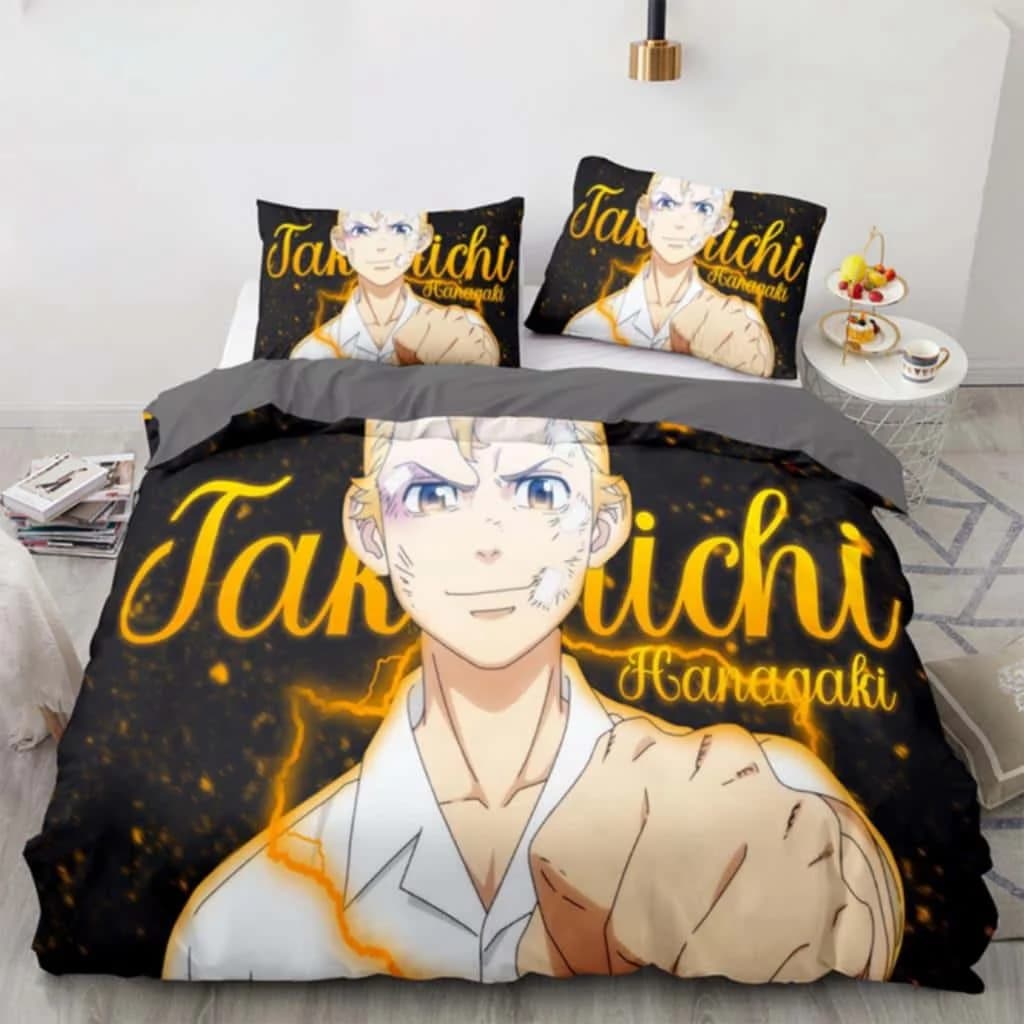 Set biancheria da letto alla moda Tokyo Revengers Set letto doppio singolo full size anime Set copripiumino di lusso per camera da letto per adulti e adolescenti
