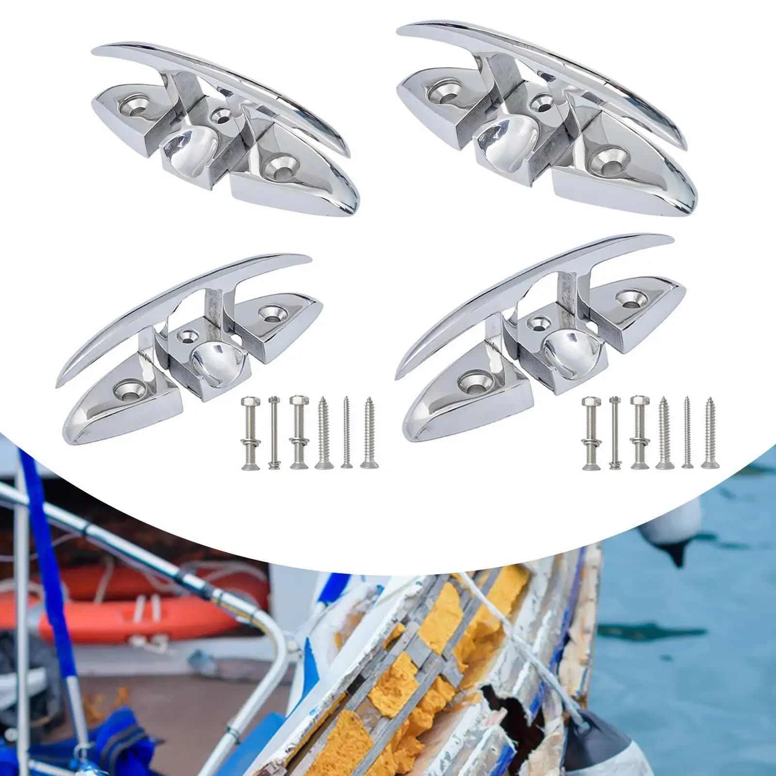 Bitta per barca pieghevole Supporto per corda per accessori per dock in acciaio inossidabile 316 di grado marino Installazione semplice per kayak Yacht