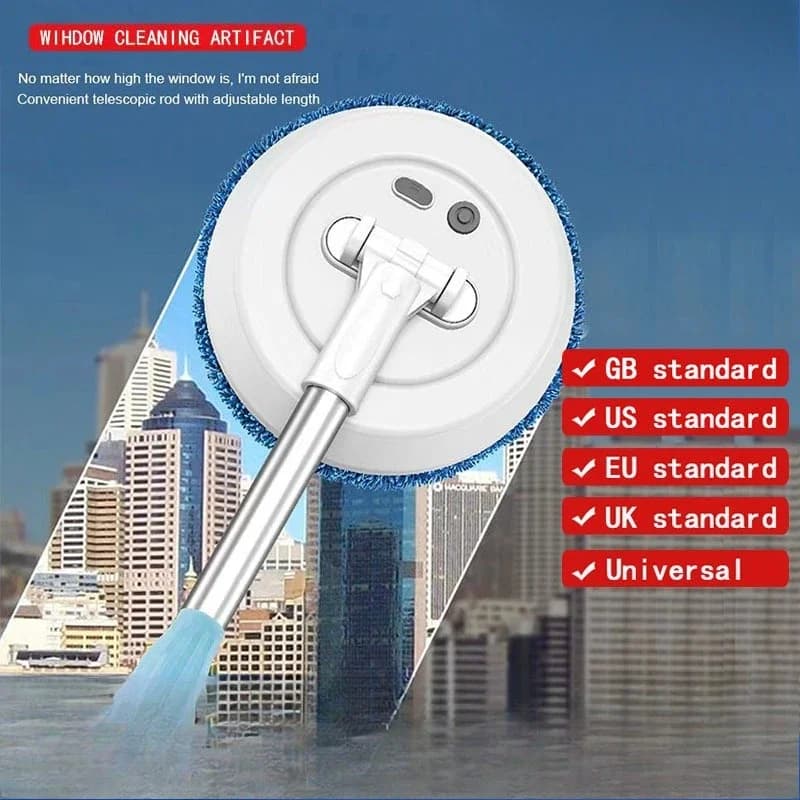 Electric mop car cleaner, wet and dry home cleaner, car wireless electric water drop mop, ceiling door and window cleaner, 2 in1