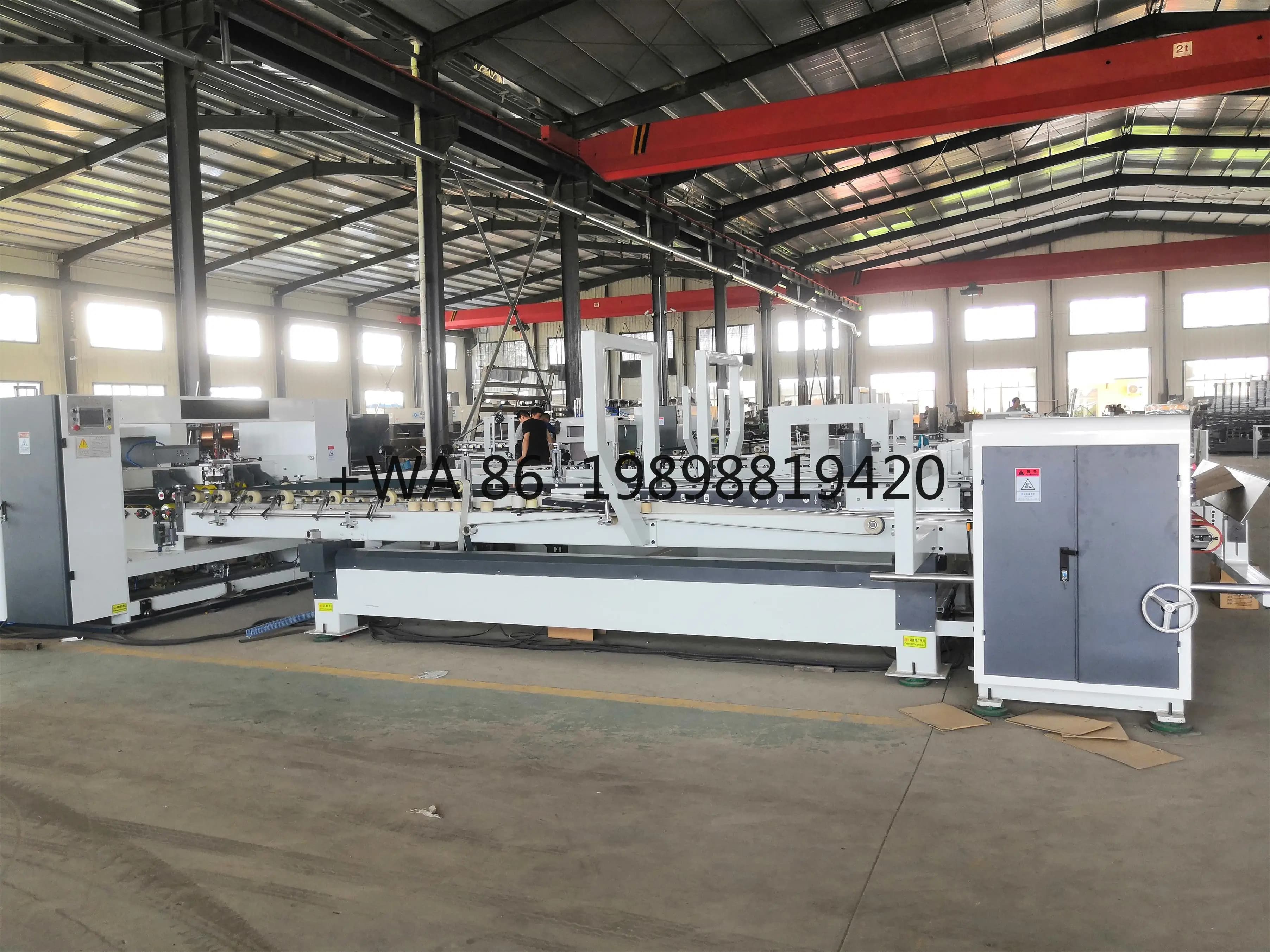 Gluer Cucitrice Macchina per scatole per unghie Macchina per incollare e cucitura di cartoni Cartella automatica in cartone ondulato