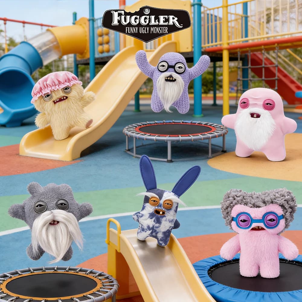 FUGG OLD FOGIES Bambola di Peluche Fuggler Originale, Mostro Anziano con Denti, Giocattolo Morbido Imbottito, Peluche da Collezione, Regalo con Scatola