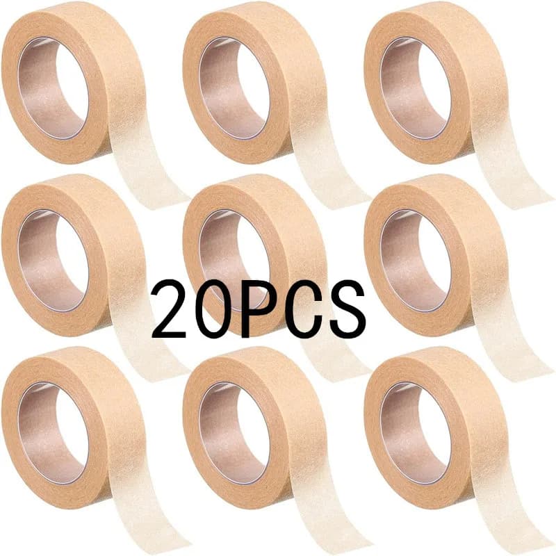 5/10/20PCS 9M * 1.25CM Nonwoven Leather Color Tape Eye Fake Eyelashes Patch Breathable Eyelash Extension Tapes Lint Palpebra Adhesive