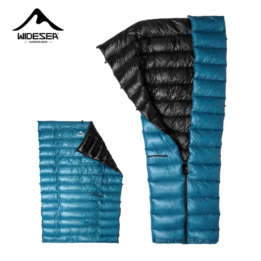 WIDESEA 800FP Quilt to sleep in duck feather Filling 500G Nylon fabric 15D Ultralight camping towel -8 ° hiking and camping equipment