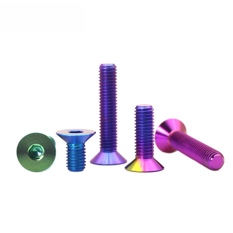 Titanium esagonal screws, M4 M5 M6, for 3D printers, electronics, machinery, bike, car, motorcycle and DIY