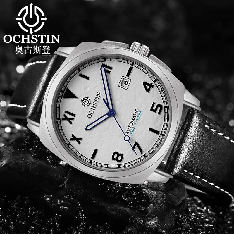 OCHSTIN Master Series Orologio da uomo con movimento meccanico automatico di vendita calda Orologi da uomo con cinturino in vera pelle Orologio da polso impermeabile