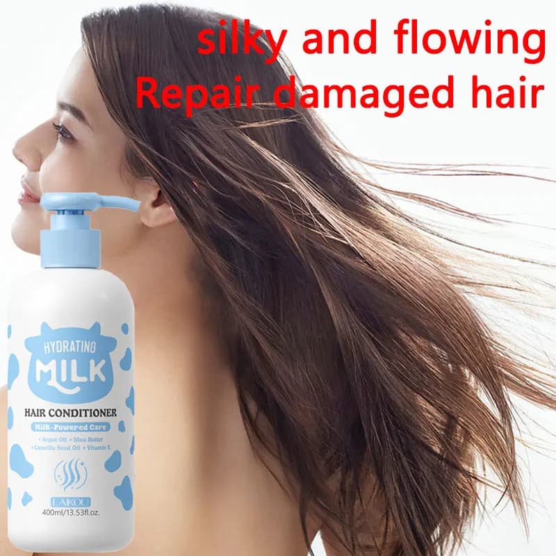 LAIKOU Balm with milk 400 ml Hydrate, smooth, prevents frizz, prevents permanent damaged hair, smooth and dyed