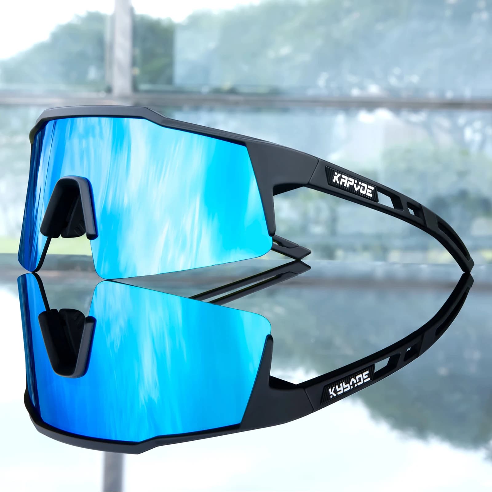 Kapvoe Road Driving Bike Sport Occhiali da ciclismo Occhiali da sole da corsa Outdoor Uomo Donna Occhiali da ciclismo per bicicletta Occhiali MTB UV400