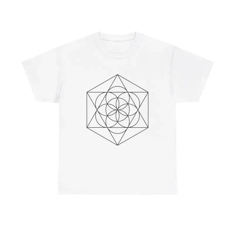 Seed of Life Graphic T Shirt cool abstract sacred geometry circle flower art