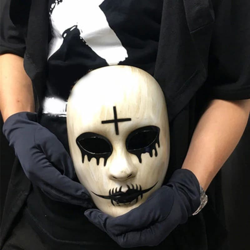 Maschere Anonime per Feste, Maschere a Tema Film di Halloween per Adulti, Accessori per Costumi, Maschera Horror, Regalo per Bambini
