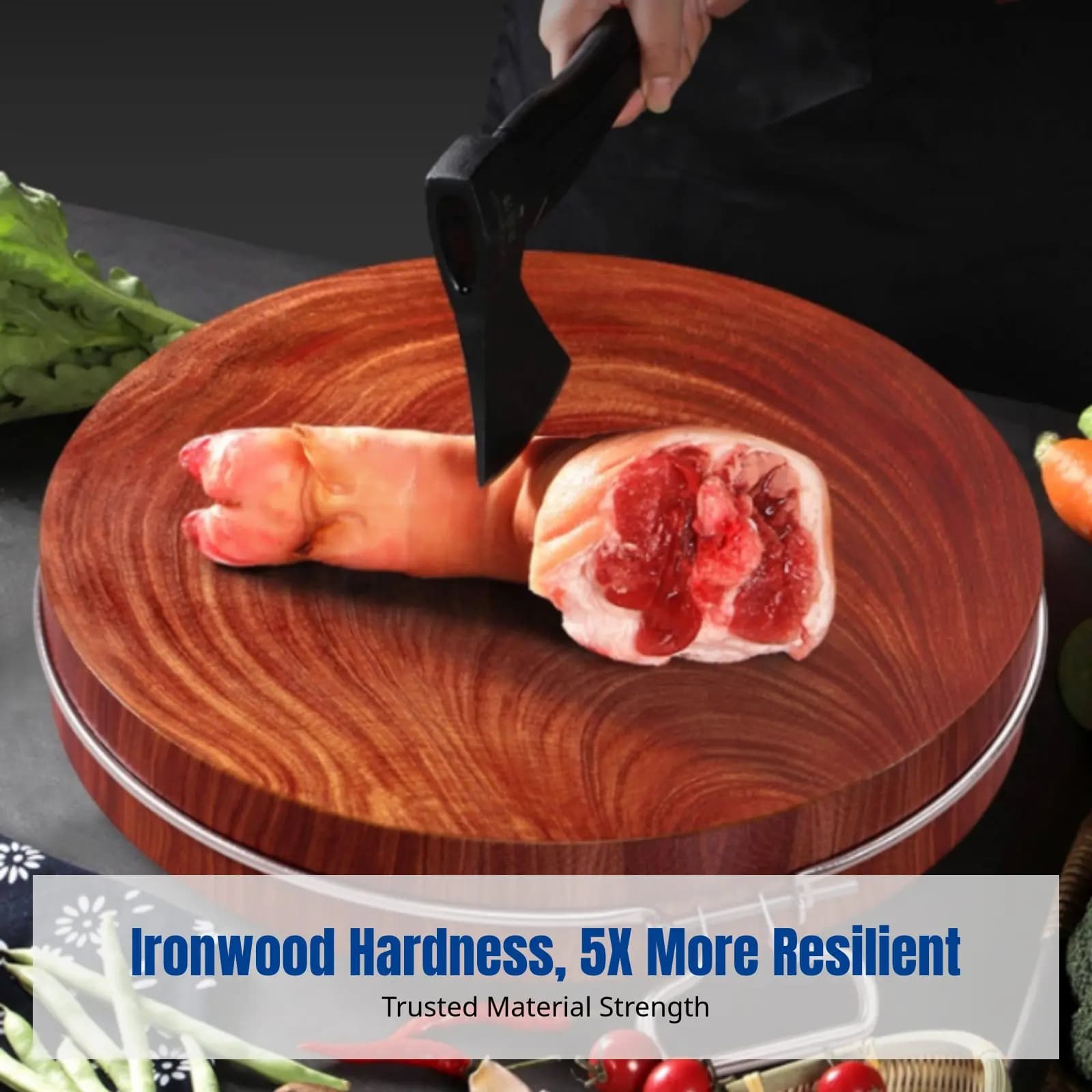 Round Tables in Ironwood Resistant, Thick and Antibacterial for Home and Restaurant
