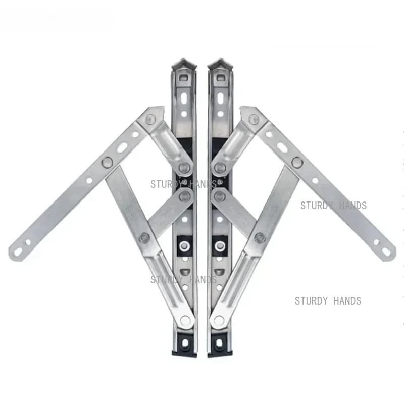 1Pc 304 In Acciaio Inox Quattro Collegamenti Diapositiva Soggiorno Piatto Aperto Porte e Finestra Staffa di Fermaporta Cerniera Finestra Raccordi Supporto