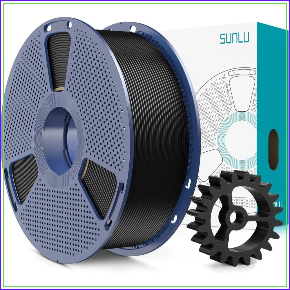 Upgrade PLA+ 2.0 3D Printer Filament 1.75mm, Tougher & Stronger, Dimensional Accuracy +/-0.02mm, 1KG Spool, Black