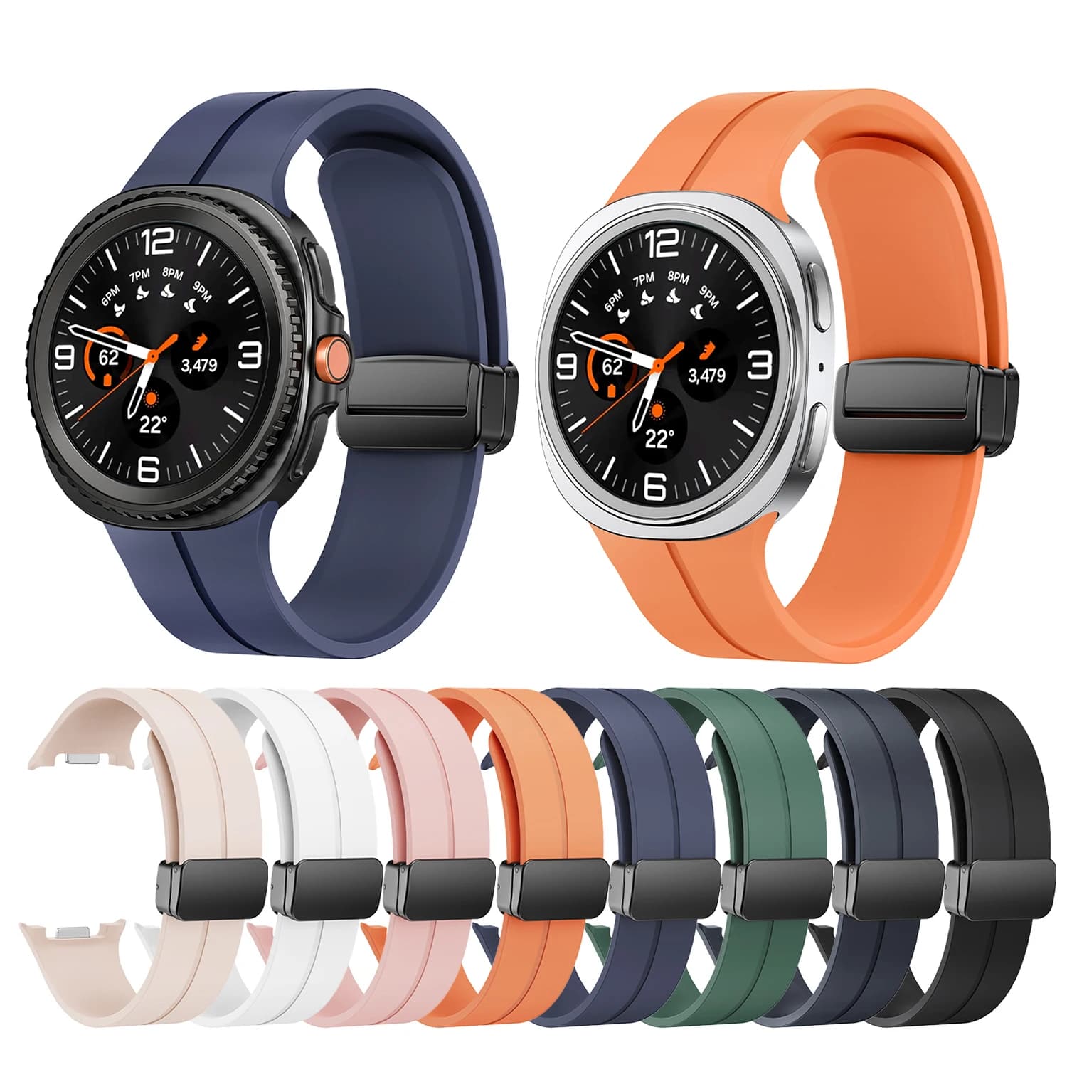 No Gaps Magnetic Band For Samsung Galaxy Watch 8 Classic 8 40mm 44mm Silicone Bracelet Correa for Galaxy Watch Ultra 2 Wristband