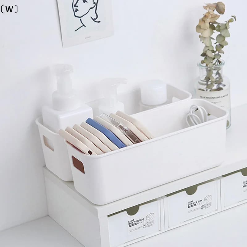 maveraW✪1/3PCS Scatola di immagazzinaggio desktop multifunzionale Articoli da toeletta Articoli vari cosmetici Scatola di immagazzinaggio in plastica Organizzatore del cassetto