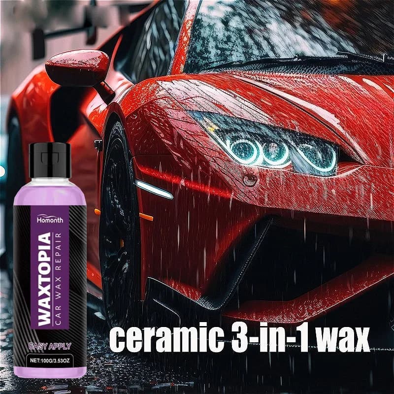 Hydroshine Cera Ceramica per Auto, Protezione e Lucidatura Senza Acqua a Lunga Durata, Detangler Rapido 3-in-1 ad Alta Lucentezza