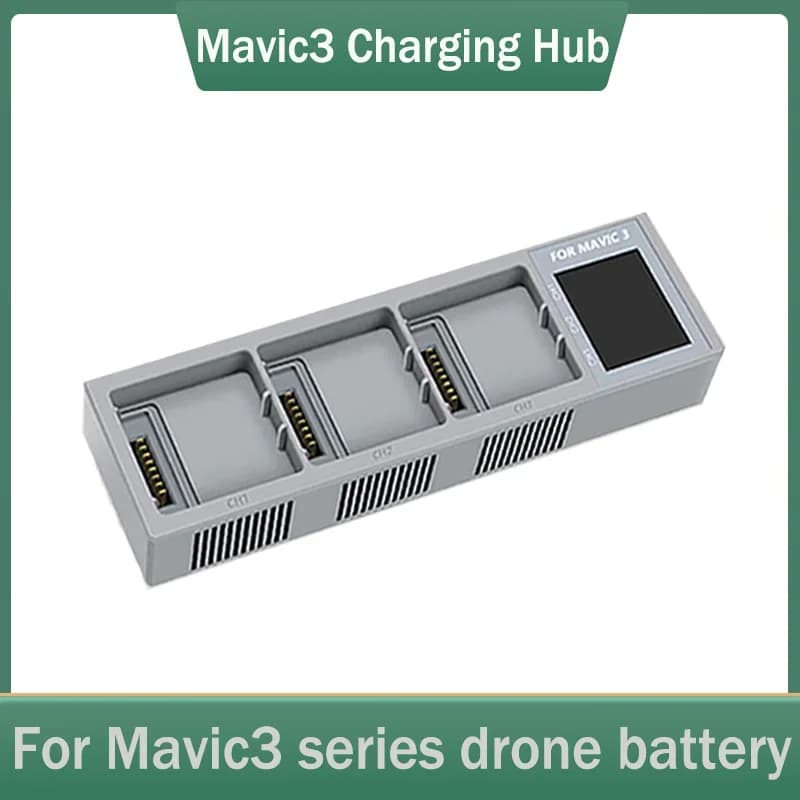 For 3 In 1 Charging Hub for Mavic 3 Battery Charger with Digital Display Screen Charging Hub Drone Battery Charging Accessories