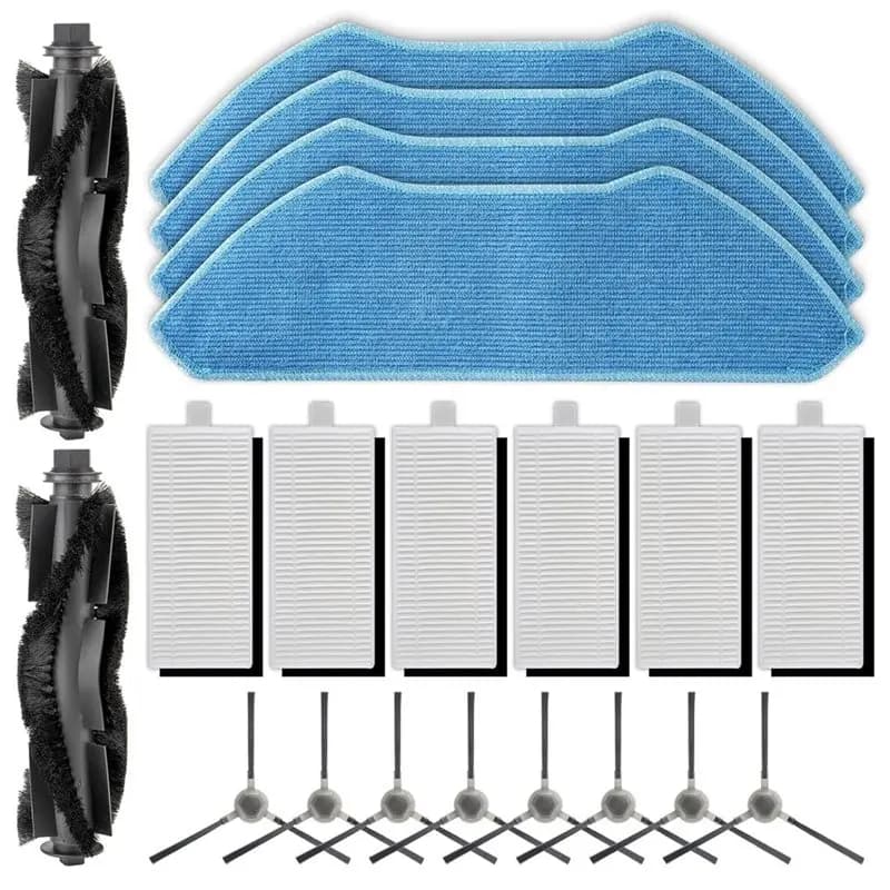 ASWUT-Per aspirapolvere robot Lefant M1, parti di ricambio M1: include 2 spazzole a rullo, 8 spazzole laterali, 6 filtri HEPA, 4 mop