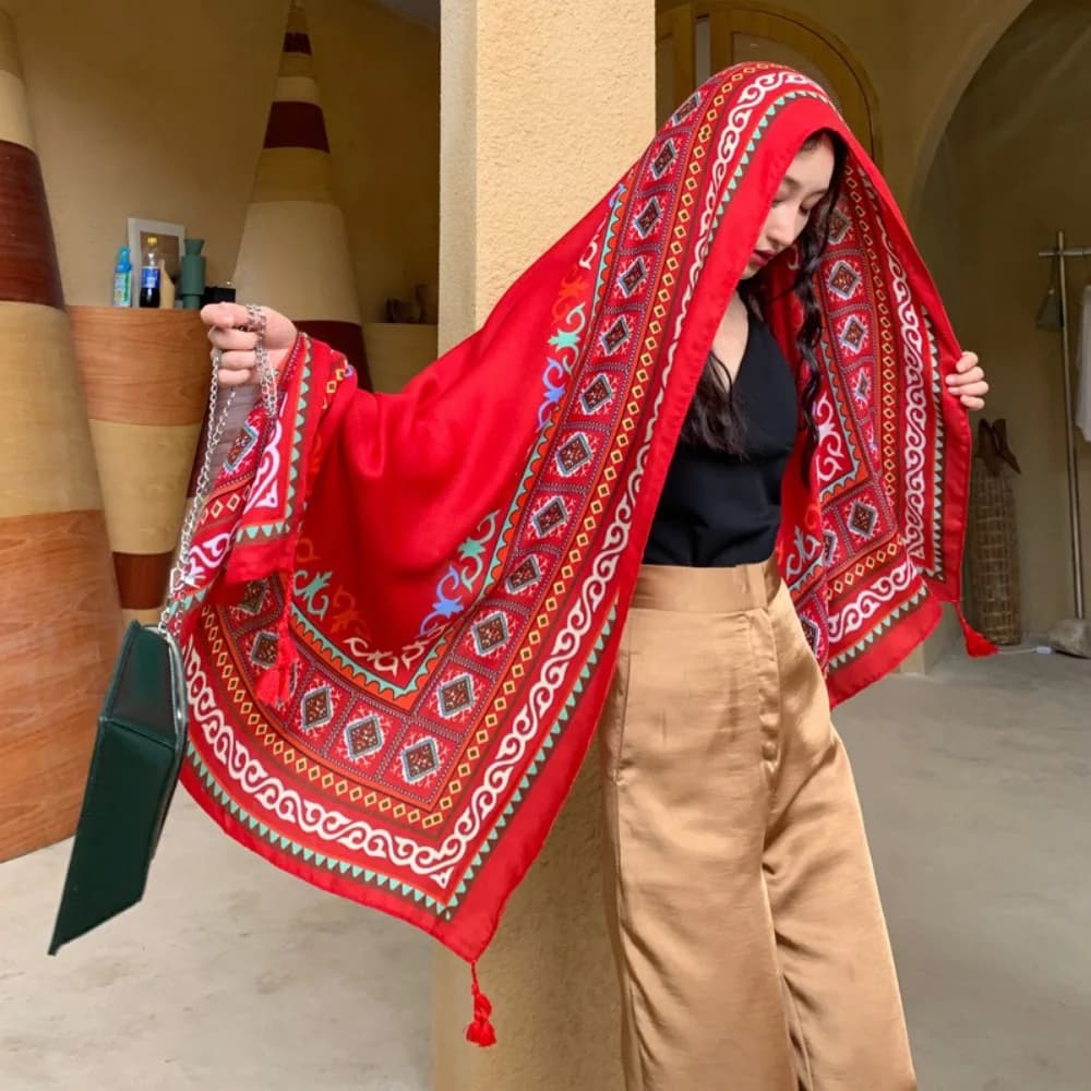 90*180cm Wrap scialle Travel Beach protezione solare Scarve Bikini donna costume da bagno Cover-up foto da viaggio resistente al sole grande sciarpa di garza