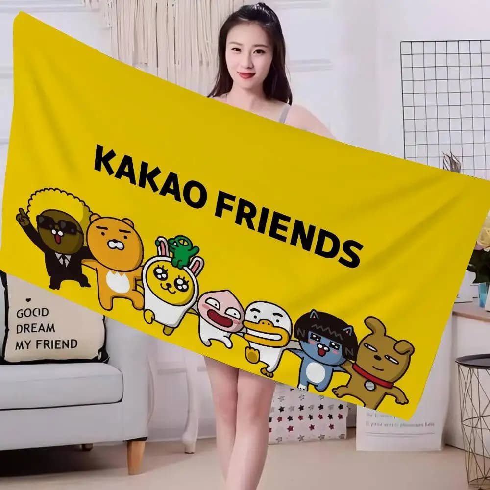 K-KAKAOS FRIENDS Big Microfiber Beach Towels Quick Dry Towel Sand Beach Towels Pool Towel For Travel Swim Pool Yoga