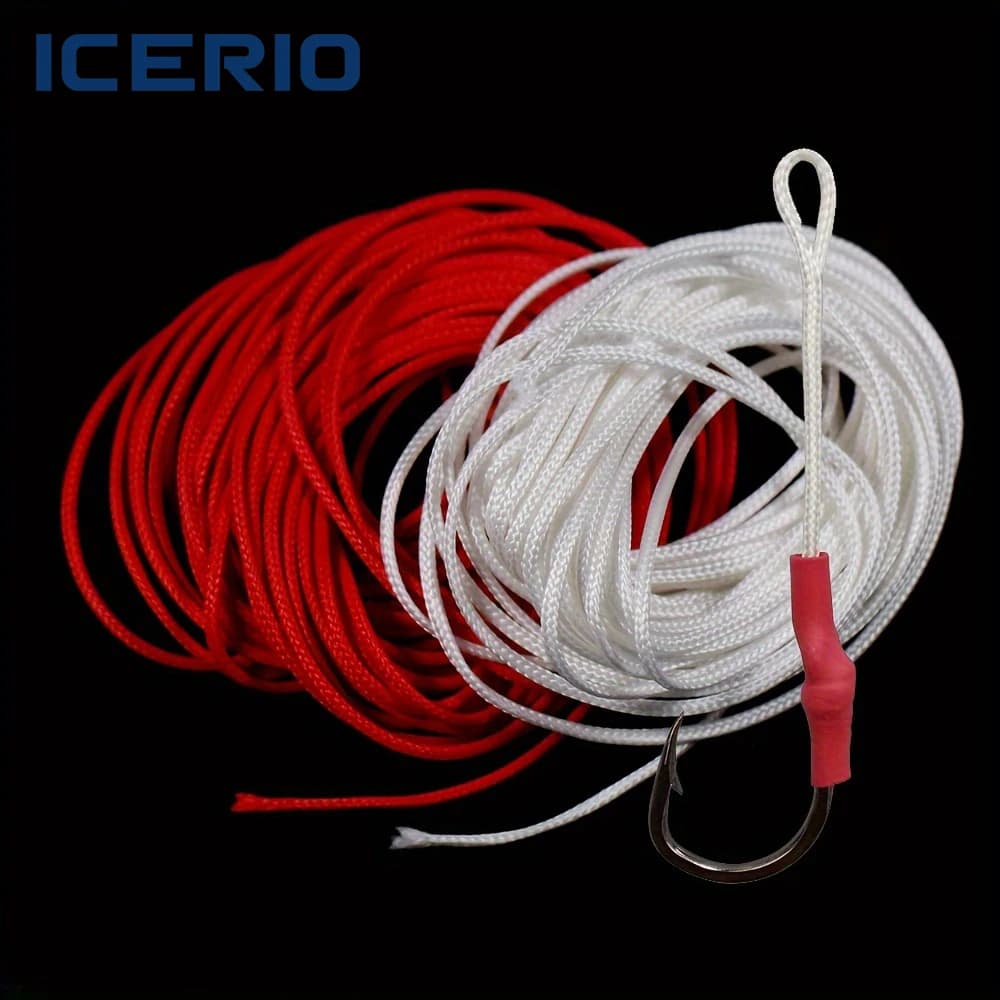 10M PE Braided Line Strong Hollow Core Assist Rope for Binding Jigging Hook Diving Spear Fishing Saltwater Fishing Accessories