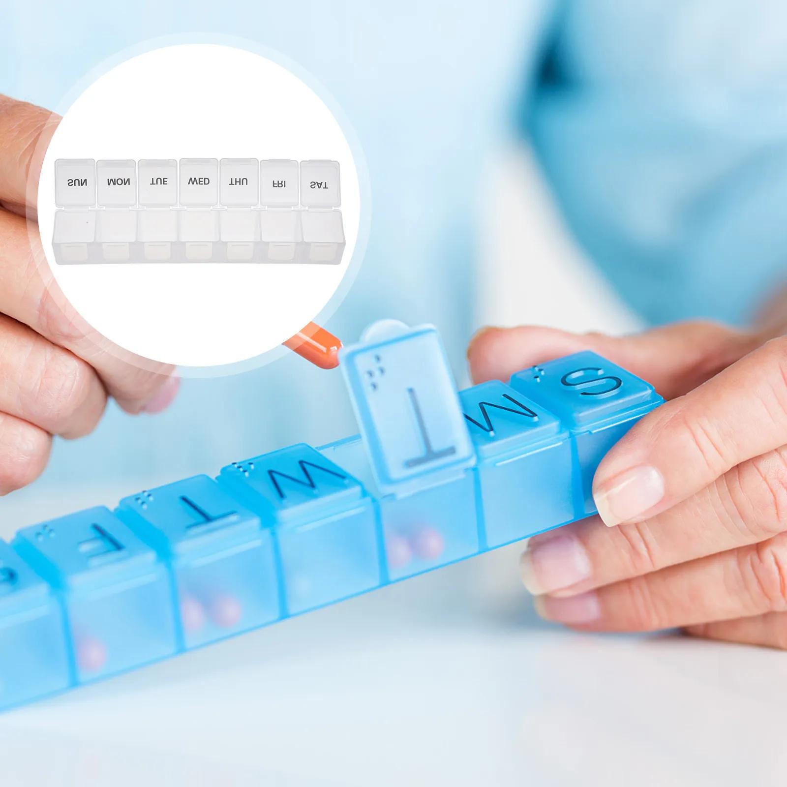 Portapillole Settimanale a 7 Scomparti, Contenitore Premium in Plastica per Pillole, Vitamine e Integratori, Ideale per Viaggi