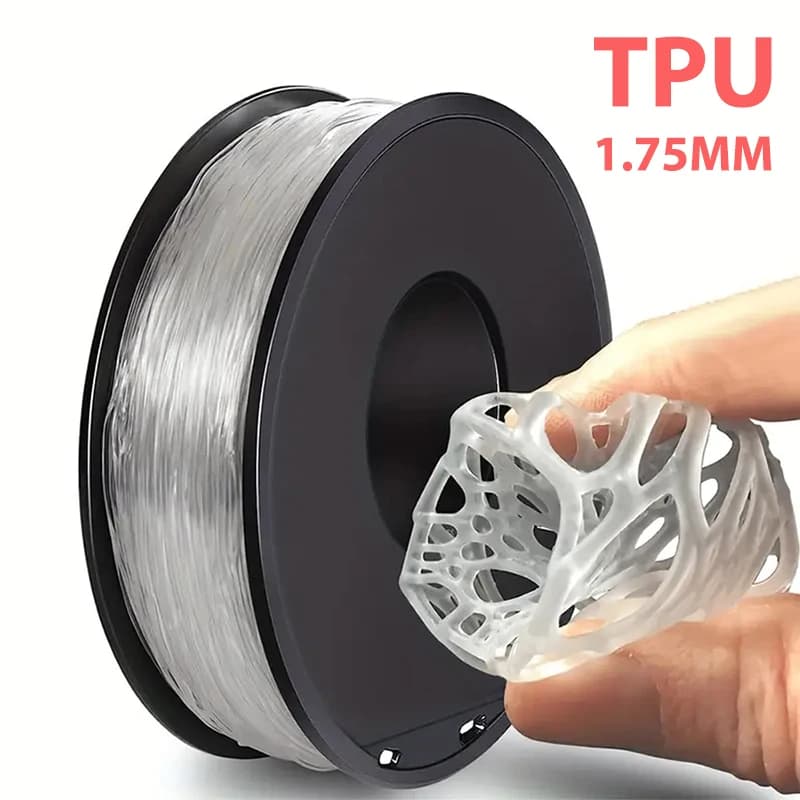 Transparent 3D TPU Flexible Filament from 1.75 mm 1 kg/500 g/250 g Roll Flex 3D Printer Filament Plastic Printing Materials Transparent