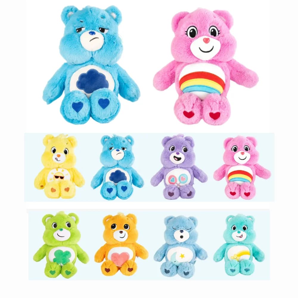 Peluche Care Bears da 33 cm, Morbido Orsacchiotto Imbottito, Cuscino Kawaii per Abbracciare, Decorazione per la Camera, Regalo di Compleanno per Bambini, Collezione per Fan