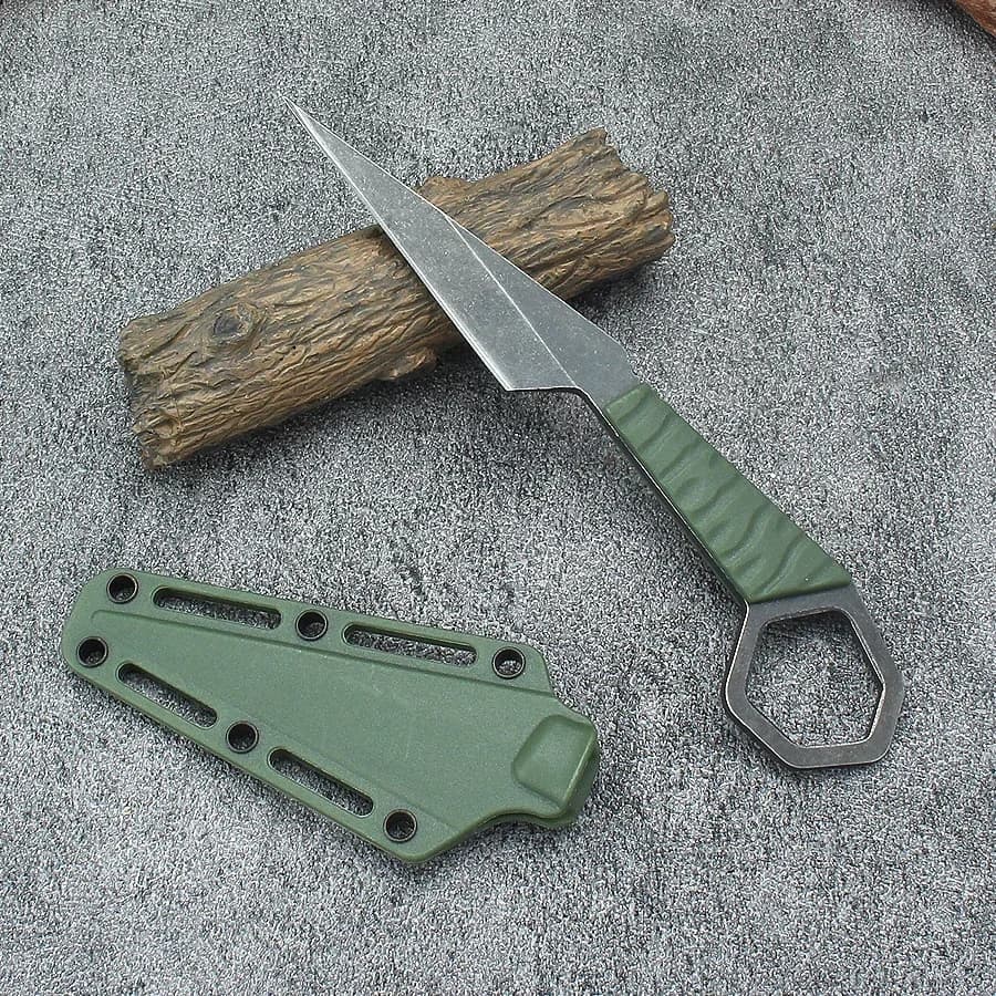 New EDC Pocket Knife Necklace Knife Multifunctional Knife K Sheath Portable Camping Mini Straight Outdoor
