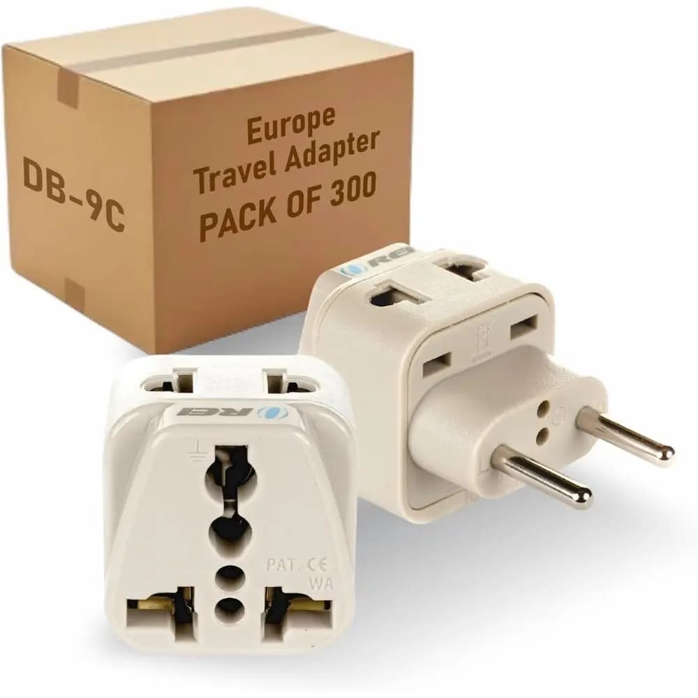 Adattatore da Viaggio Universale Dual-Purpose Tipo C - Certificato CE e RoHS - Confezione da 300 Pezzi per USA, Europa, Turchia, Spagna e Altri Paesi