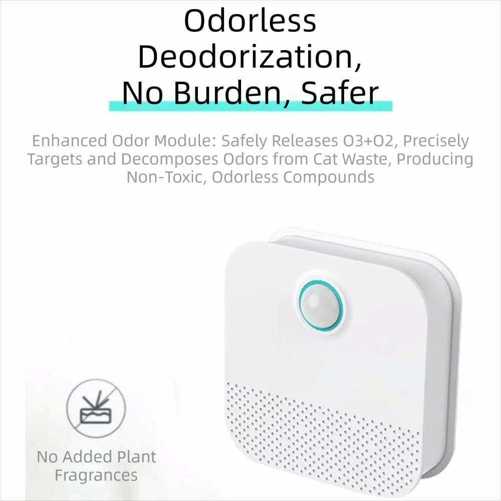 Intelligent Cat Odor Purifier Rechargeable 4000mAh Pet Deodorization Purifier Wireless Portable Litter Box Deodorizer Home Fresh