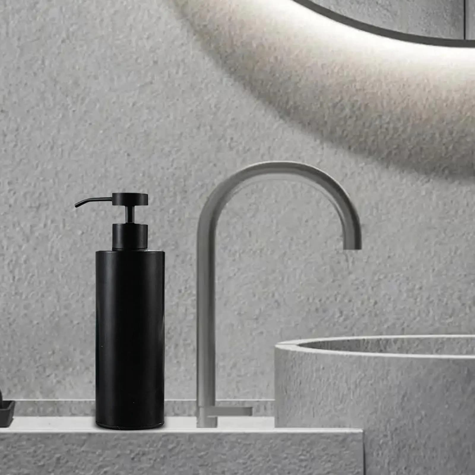 Black Pump Soap Dispenser, Empty Bottle, Bathroom Accessories, Soap Dispenser,
