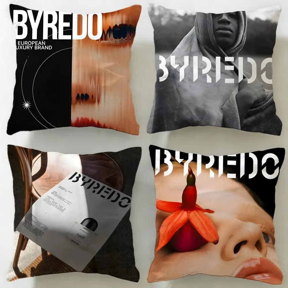 Fodera per cuscino di marca classica Byredo, morbida e facile da lavare – versatile per divano, letto, viaggi e ufficio