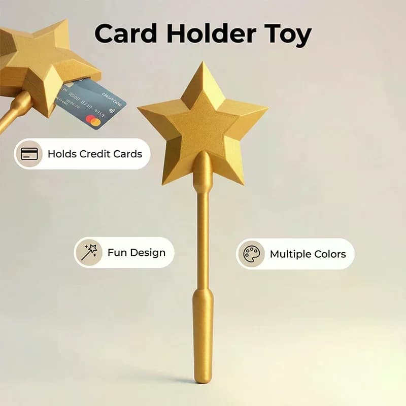 Bacchetta di Pagamento 3D Stampata, Porta Carte di Credito Contactless Star Magic, Bacchetta NFC per Pagamenti, Bacchetta per Pagamenti Tap-to-Pay