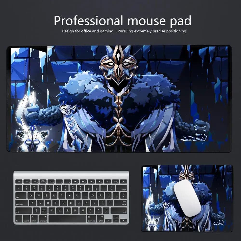 Tappetino per mouse Capitano con stampa HD, gioco Genshin Impact Anime HYBXAXC, tappetino per mouse da gioco per laptop, antiscivolo, per PC, tappetino da scrivania XXL grande