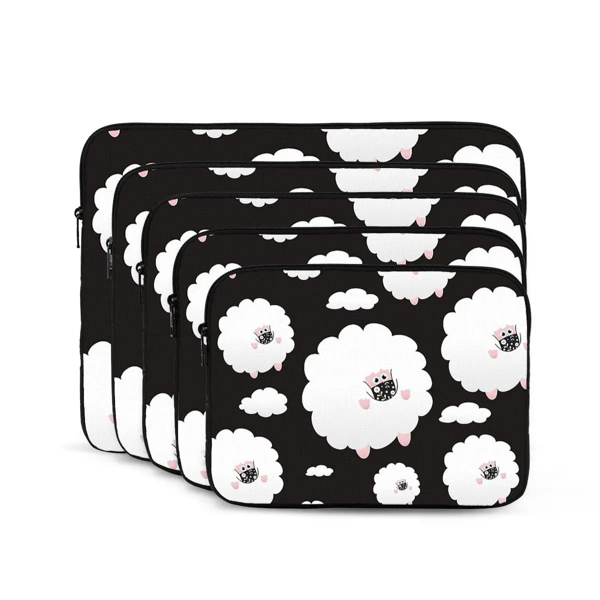Pecora mascherata nel cielo Borsa per laptop nera Custodia per notebook Custodia per notebook Custodia antiurto per tablet