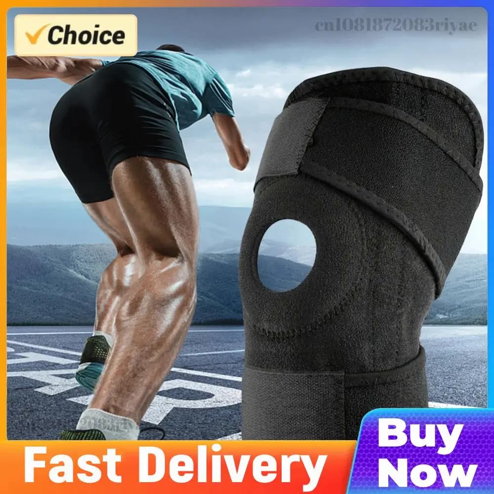 Supporto per Ginocchio Regolabile, Sollievo dal Dolore Articolare e dall'Artrite, Fascia Stabilizzatrice per Ginocchio per Escursionismo, Calcio, Basket, Corsa, Tennis