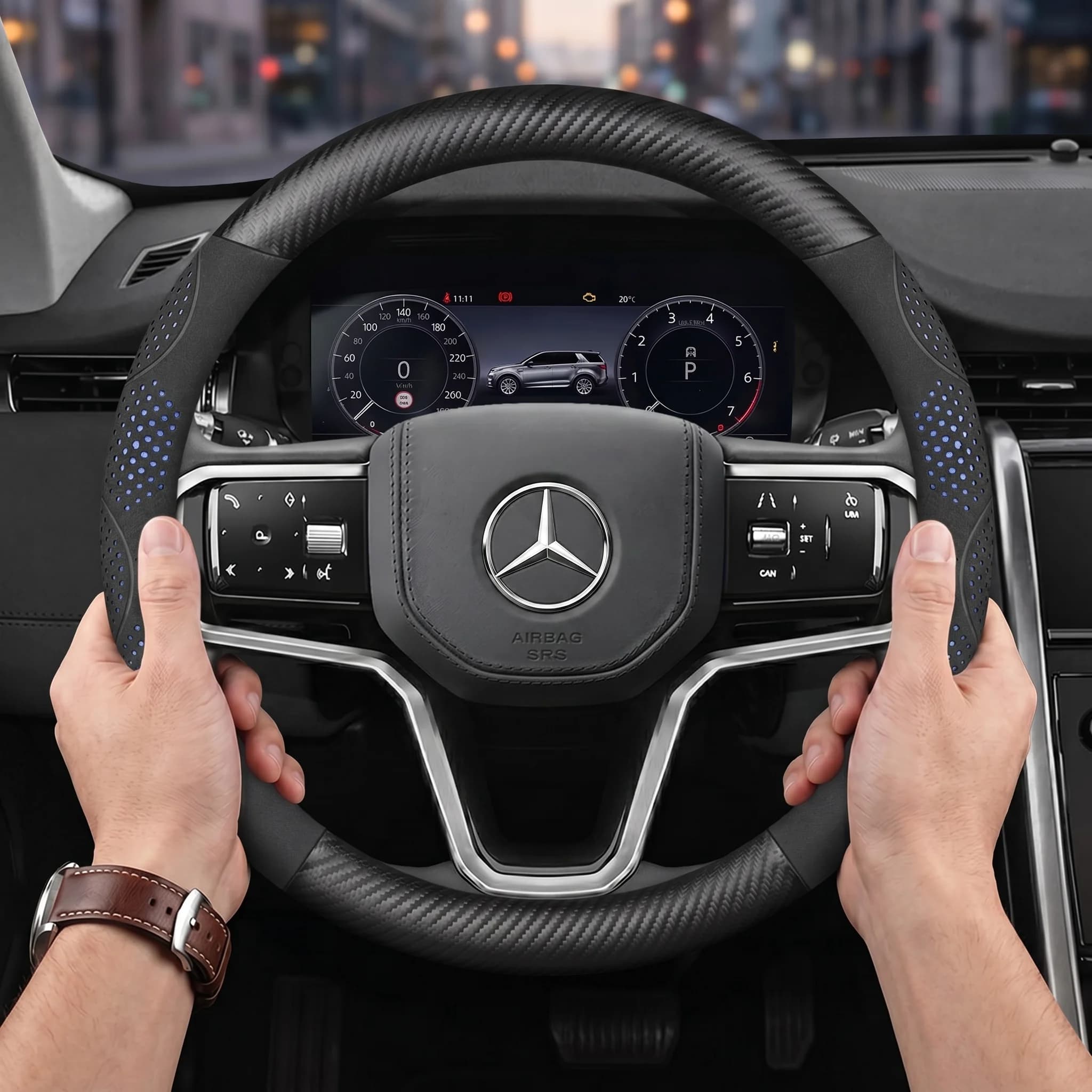 Coprivolante per Auto Mercedes Benz Classe A B C E S V GLB GLC GLE Sprinter Pilot SLK SLC W203 W204 ML Vito W176 W205 AMG