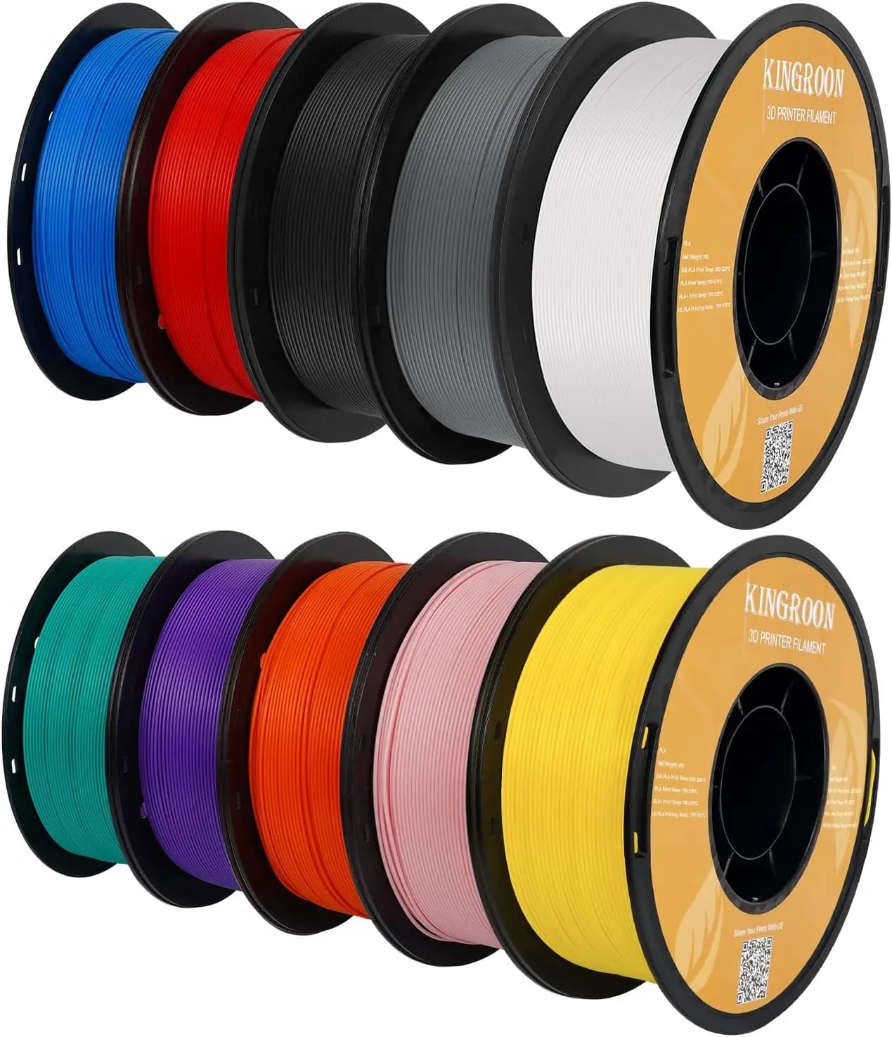 Filamento PLA per Stampante 3D ad Alta Velocità 1.75mm, Stampa Rapida 30-600mm/s, Precisione Dimensionale +/-0.03mm, Colori Misti