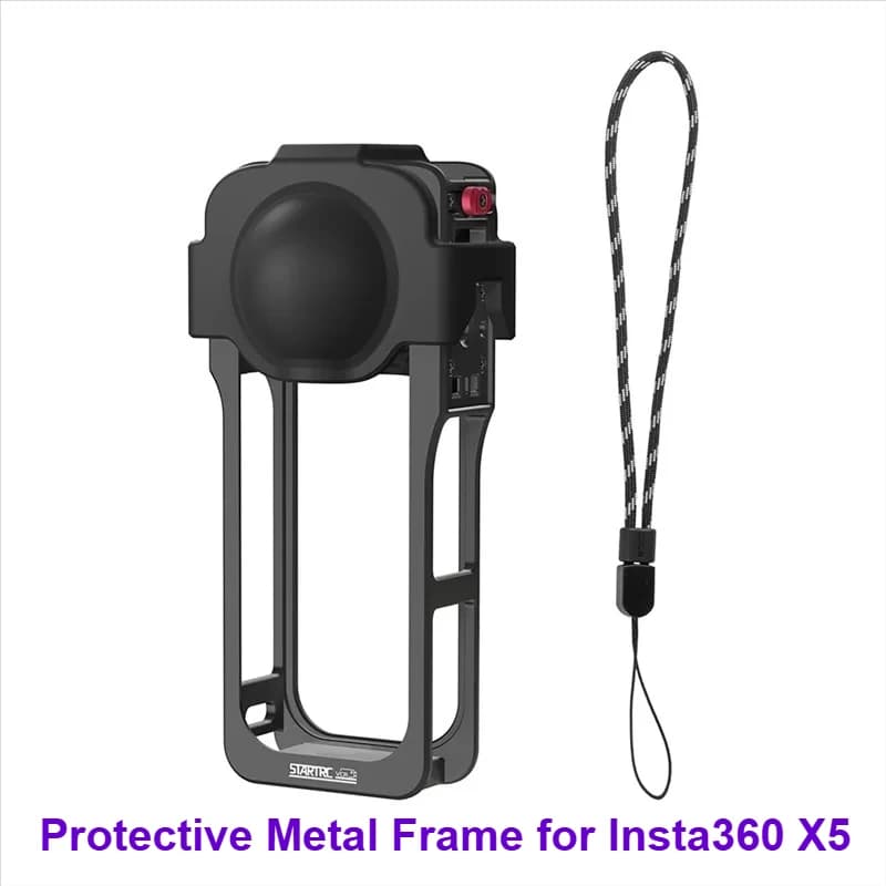 Protective metal frame for camera cage Insta360 X5 Protector for quick release lens Durable accessories for action cam