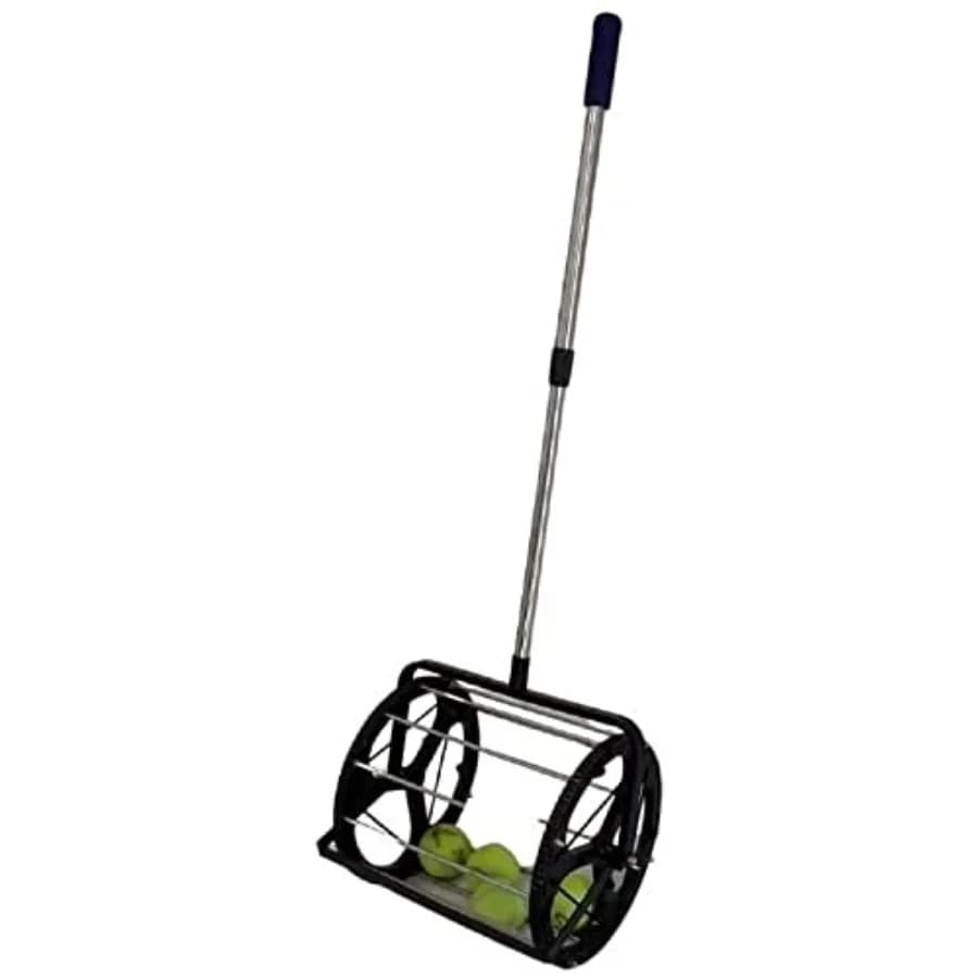 Contenitore per Palline da Tennis per Allenatori e Giocatori, Scuole e Club, Attrezzatura/Accessorio per Campo da Tennis, Capacità 55 Palline, con Ruote