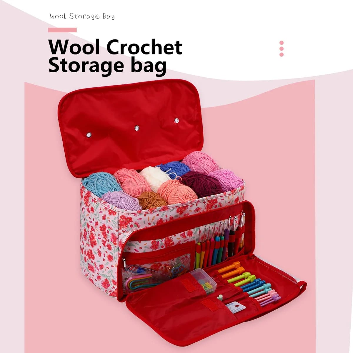 QZLKNIT Borsa portaoggetti in filato di vendita calda con pissenlit Accessori per cucire impermeabili Borse portaoggetti Borsa tote quadrata per maglieria Regalo di Natale