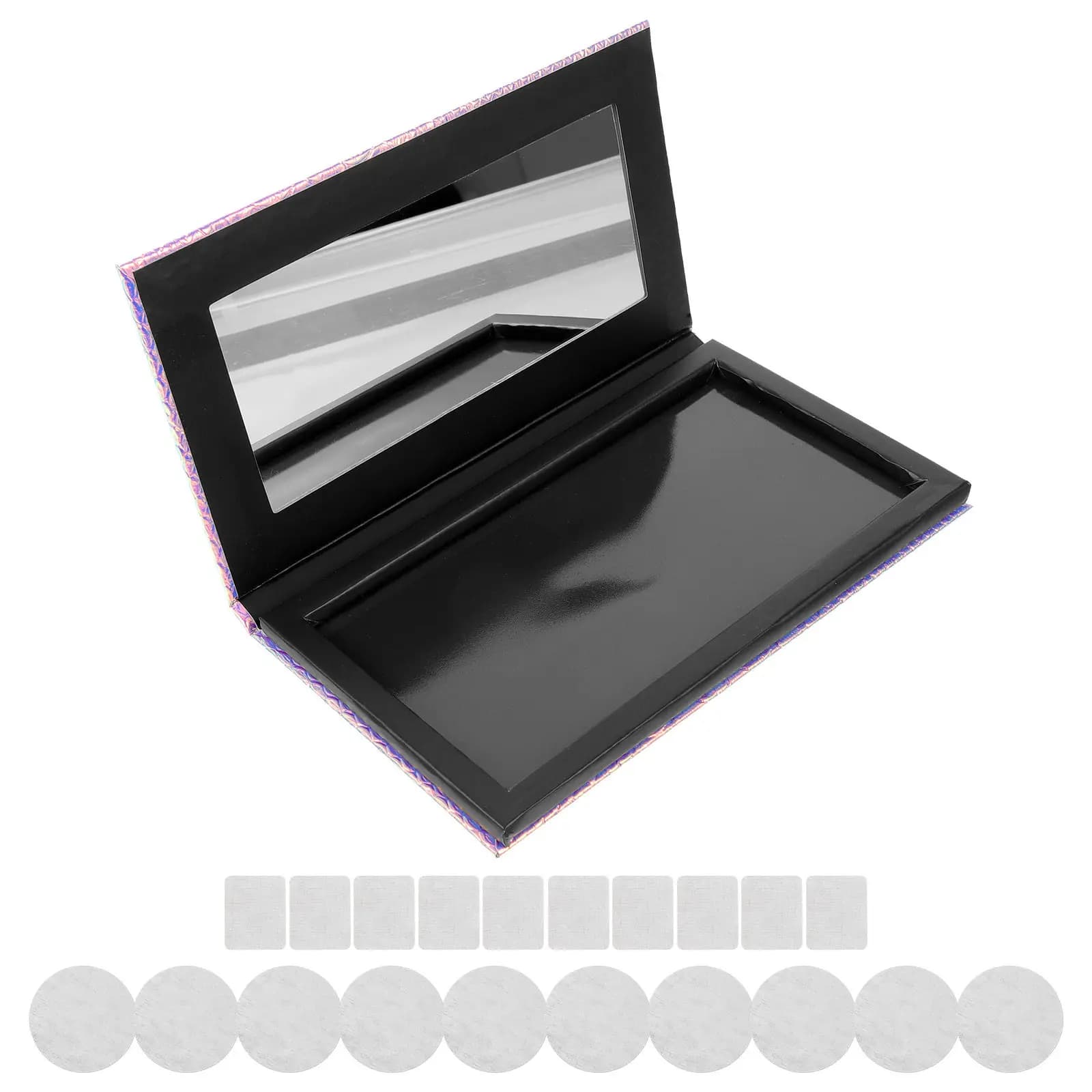 Set di 1 Palette Magnetica Vuota per Ombretti, Custodia Compatta per Trucco con Specchio, Vassoi Durevoli e Riutilizzabili per Ombretti e Rossetti